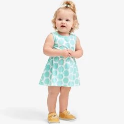 Primary.com $10 And Under Baby Drawstring Dress In Cutout Dot