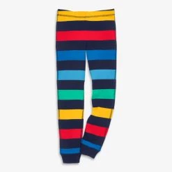 Primary.com Kids Organic PJ Pant In Bold Rainbow Stripe