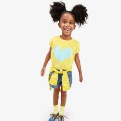 Primary.com Heart Tee In Banana