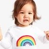 Primary.com Organic Long Sleeve Babysuit In Rainbow Graphic