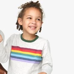 Primary.com Kids Long Sleeve Rainbow Banner Tee