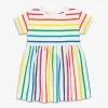 Primary.com Baby Dress In Rainbow Stripe
