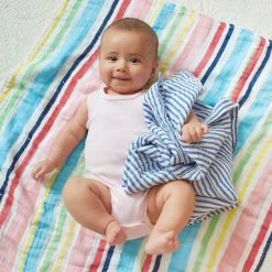 Primary.com $10 And Under Baby Play Blanket In Gauze