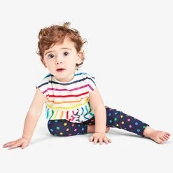 Primary.com Baby Legging In Rainbow Dot