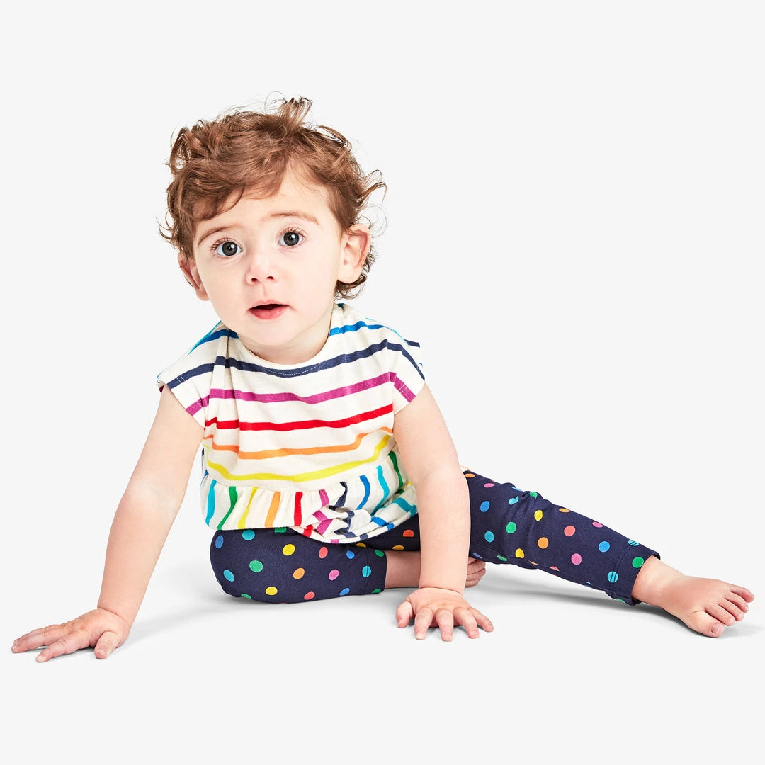 Primary.com Baby Legging In Rainbow Dot 3 Primary.com Baby Legging In Rainbow Dot