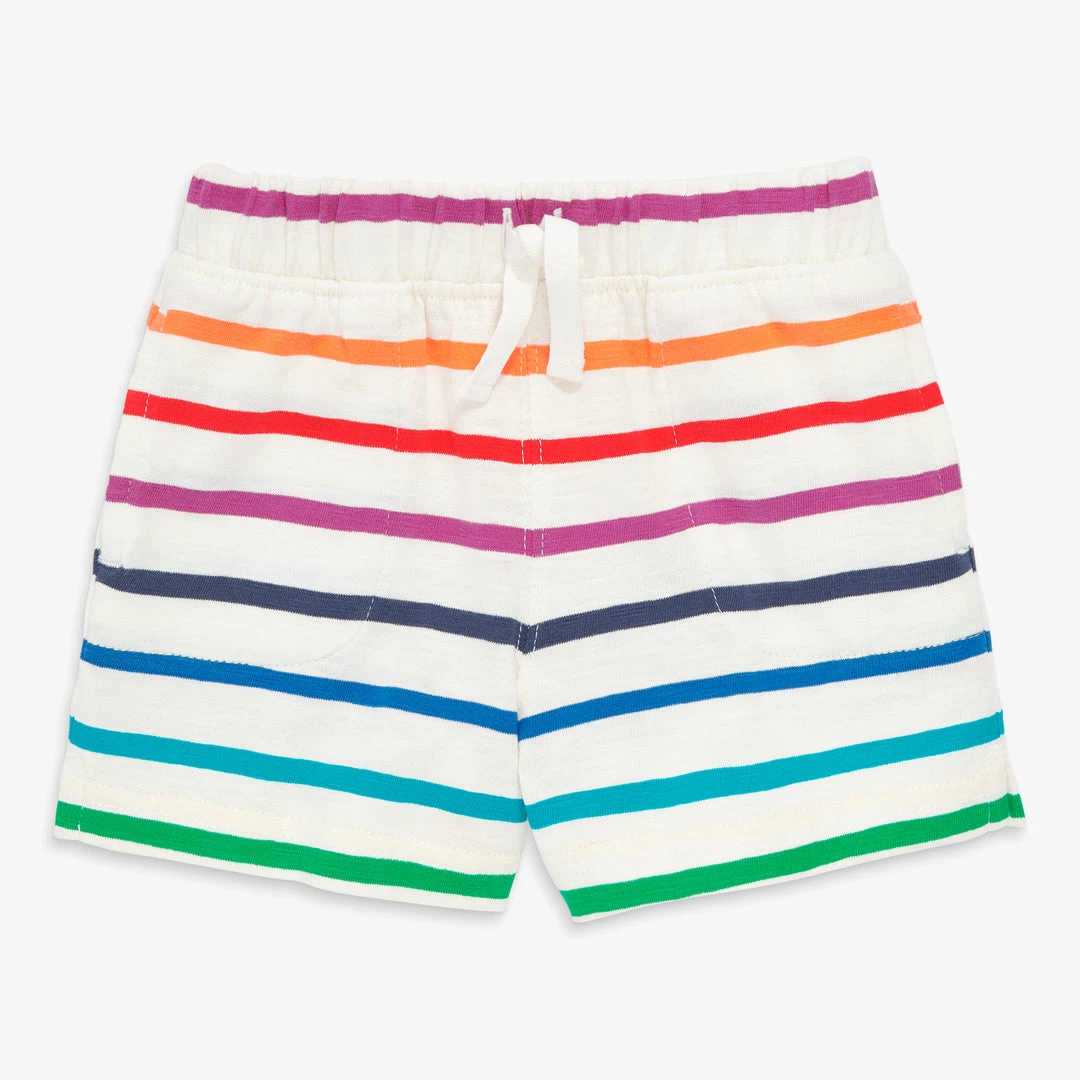 Primary.com Baby Play Short In Rainbow Stripe 3 Primary.com Baby Play Short In Rainbow Stripe