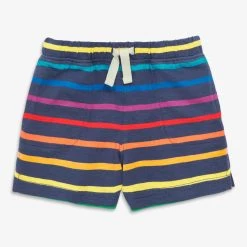Primary.com Baby Play Short In Rainbow Stripe