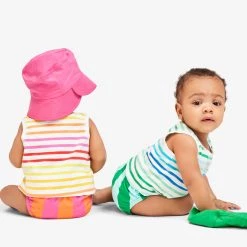 Primary.com $10 And Under Baby Pocket Tank In Tonal Stripes