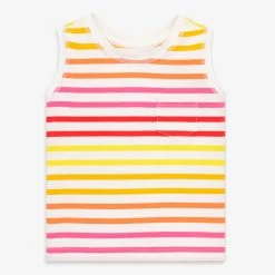 Primary.com $10 And Under Baby Pocket Tank In Tonal Stripes
