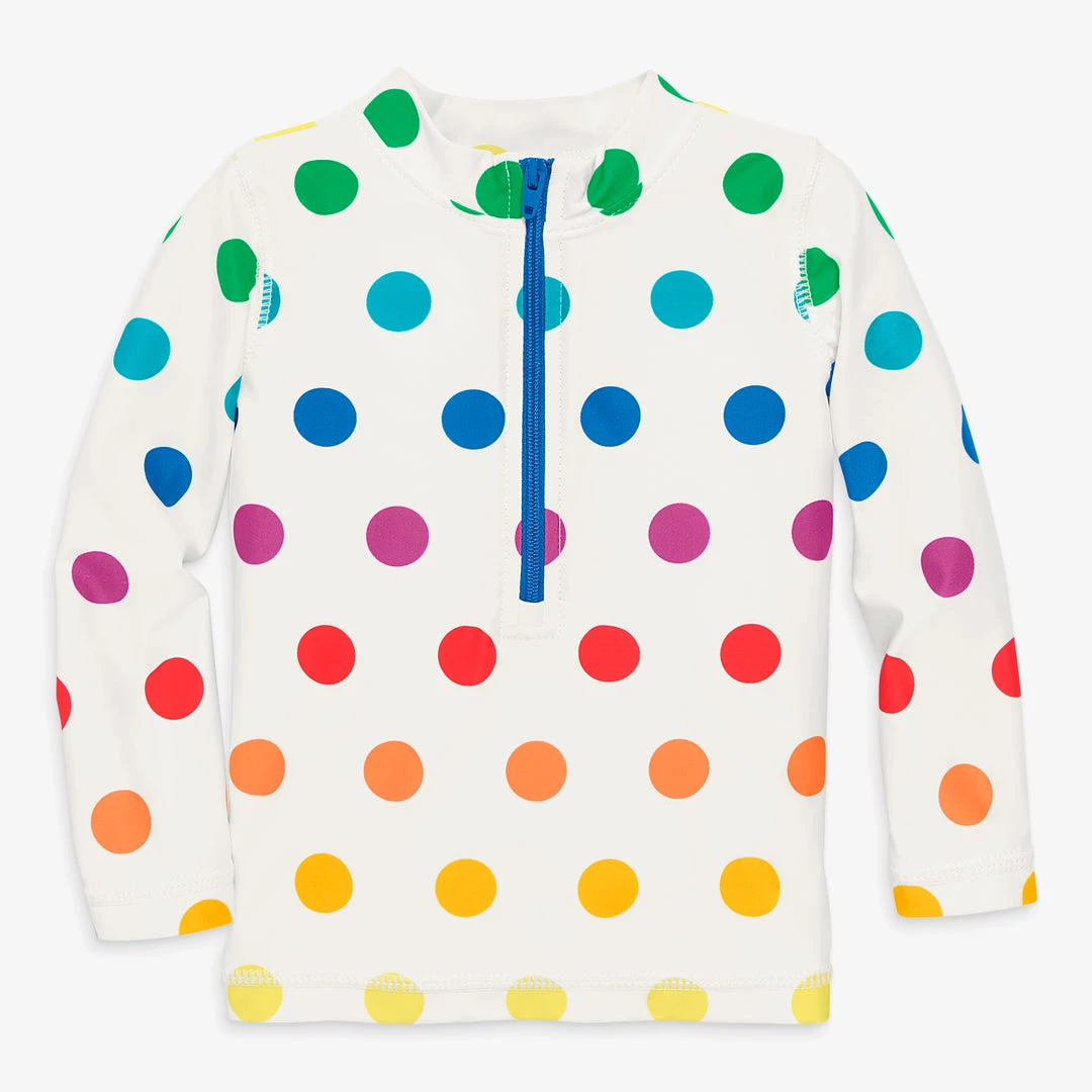 Primary.com Baby Rash Guard In Rainbow Dot 4 Primary.com Baby Rash Guard In Rainbow Dot