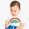 Primary.com Short Sleeve Babysuit In Rainbow Graphic $10 And Under 2 Primary.com Short Sleeve Babysuit In Rainbow Graphic $10 And Under