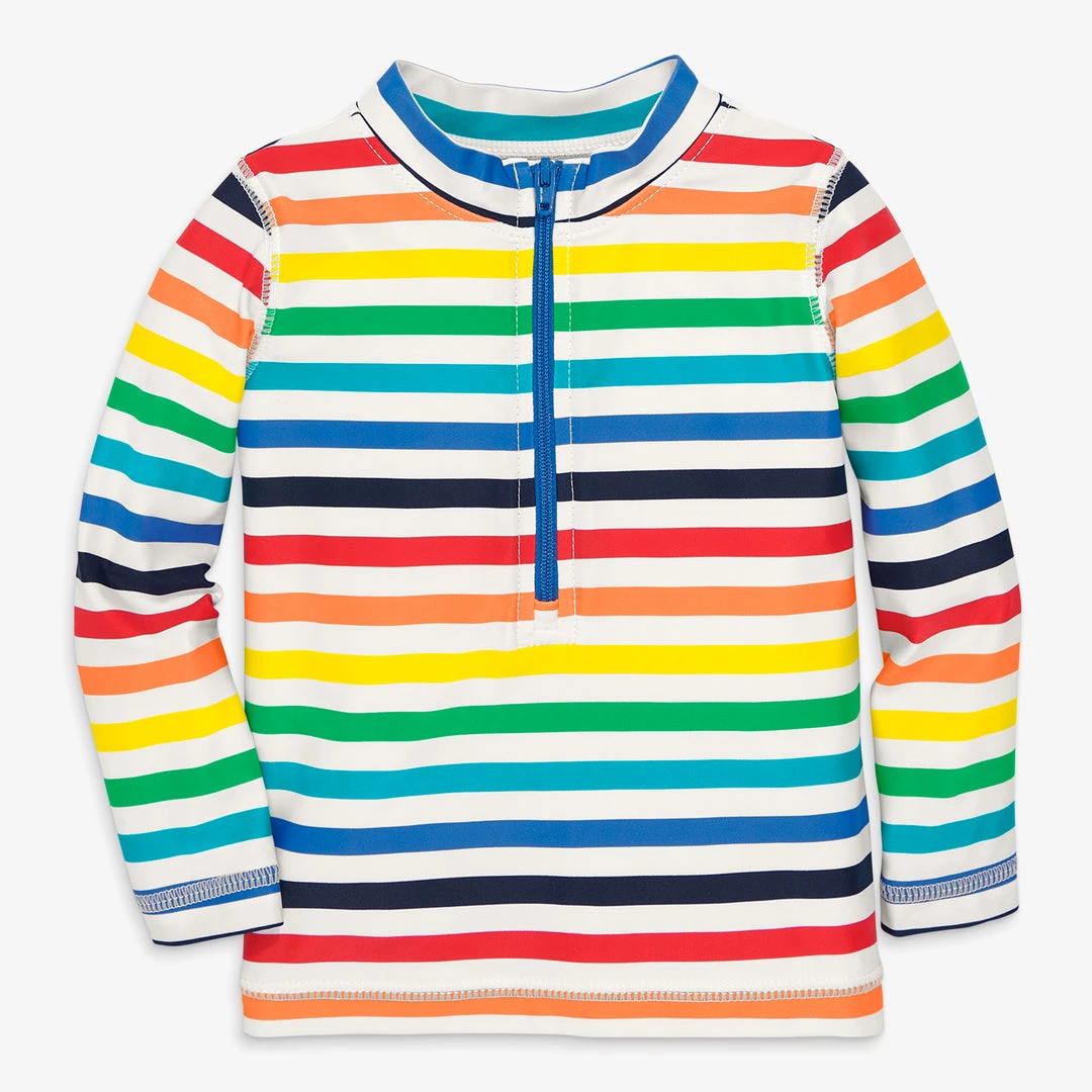 Primary.com Baby Rash Guard In Rainbow Stripe Rainbow Swim 3 Primary.com Baby Rash Guard In Rainbow Stripe Rainbow Swim