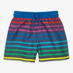 Primary.com Baby Swim Trunk In Rainbow Stripe