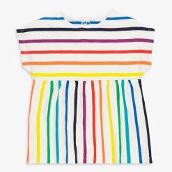Primary.com Baby Short Sleeve Legging Tee In Rainbow Stripe