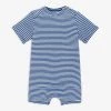 Primary.com Organic Babysuit Shortie In Mini Stripe