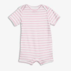 Primary.com Organic Babysuit Shortie In Mini Stripe