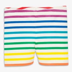 Primary.com Baby Bike Short In Rainbow Stripe