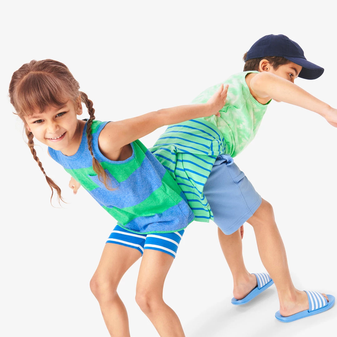 Primary.com $10 And Under Bike Short In Stripe 8 Primary.com $10 And Under Bike Short In Stripe