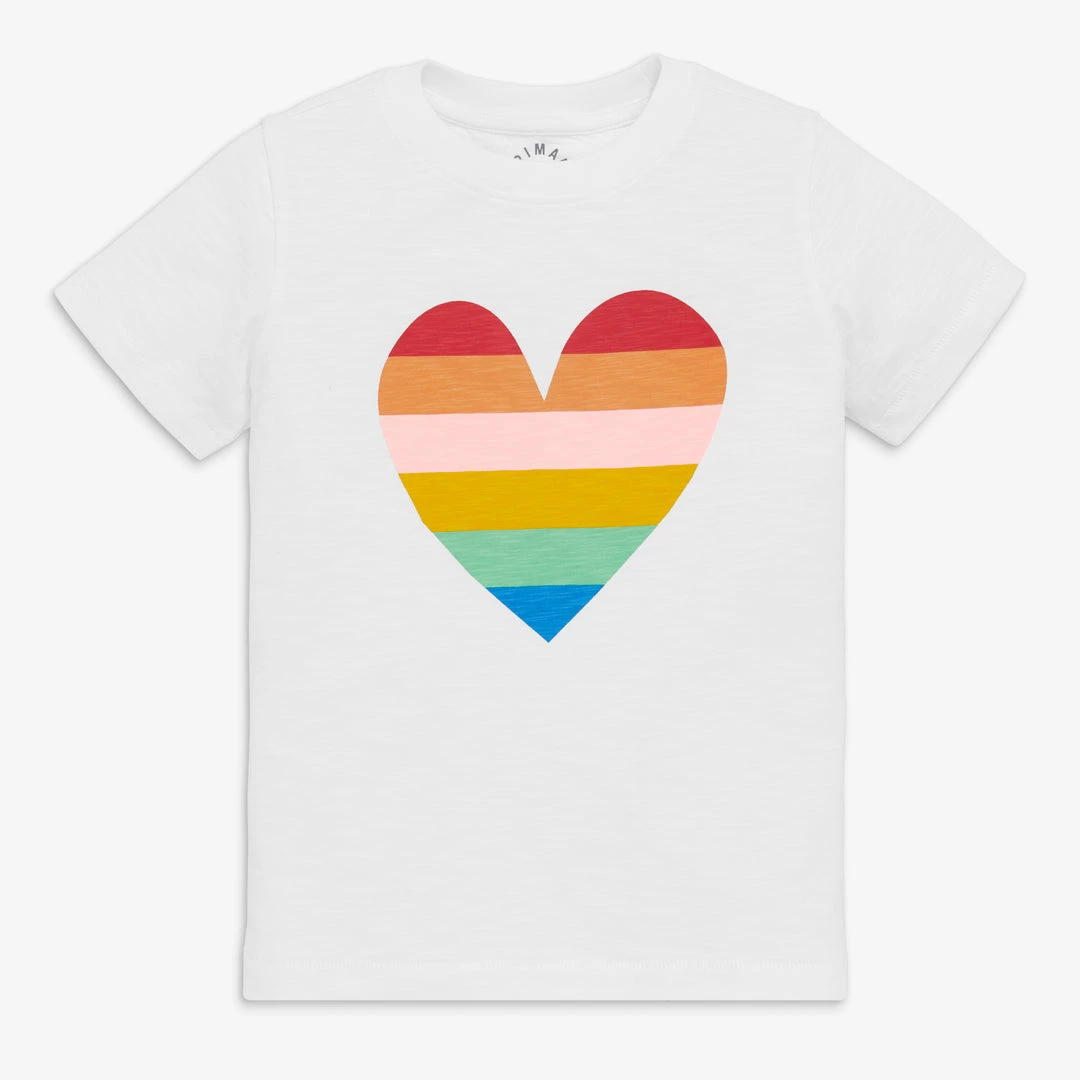 Primary.com Kids Rainbow Heart Tee $10 And Under 5 Primary.com Kids Rainbow Heart Tee $10 And Under