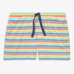 Primary.com Loungewear Grown-ups Drawstring Lounge Short In Rainbow Stripe