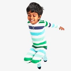 Primary.com Kids Organic PJ Pant In Bold Tonal Stripe