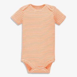 Primary.com Organic Short Sleeve Babysuit In Mini Stripe $10 And Under