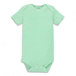 Primary.com Organic Short Sleeve Babysuit In Mini Stripe $10 And Under