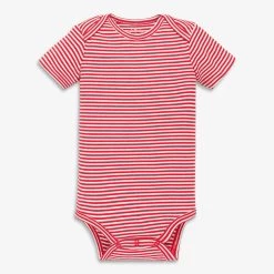 Primary.com Organic Short Sleeve Babysuit In Mini Stripe $10 And Under