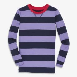 Primary.com Kids Organic PJ Top In Bold Stripe $10 And Under