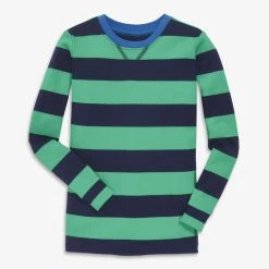 Primary.com Kids Organic PJ Top In Bold Stripe $10 And Under