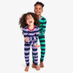 Primary.com Kids Organic PJ Top In Bold Stripe $10 And Under