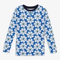 Primary.com Kids Organic PJ Top In Cutout Flowers $10 And Under