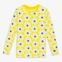 Primary.com Kids Organic PJ Top In Cutout Flowers $10 And Under