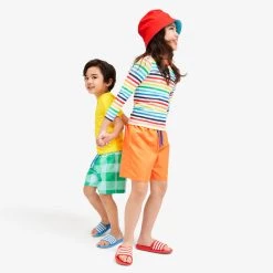 Primary.com Rainbow Swim Long Sleeve Rash Guard In Rainbow Stripe