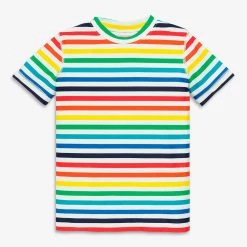 Primary.com Short Sleeve Rash Guard In Rainbow Stripe