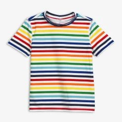 Primary.com Short Sleeve Rash Guard In Rainbow Stripe