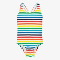 Primary.com Swimsuit In Rainbow Stripe