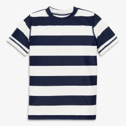 Primary.com Short Sleeve Rash Guard In Rugby Stripe