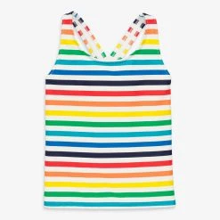 Primary.com Swim Top In Rainbow Stripe