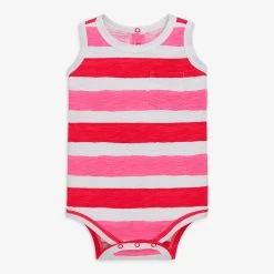 Primary.com $10 And Under Tank Babysuit In Watercolor Stripe