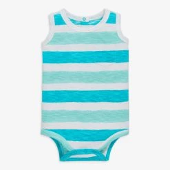 Primary.com $10 And Under Tank Babysuit In Watercolor Stripe