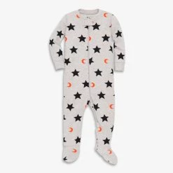 Primary.com Baby Organic Zip Footie In Star Print $10 And Under